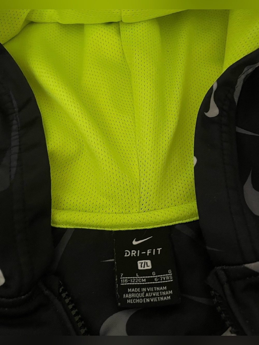 Nike Kids Black & Lime Green Swoosh Hoodie with Gray & Black Joggers - Picture 14 of 16
